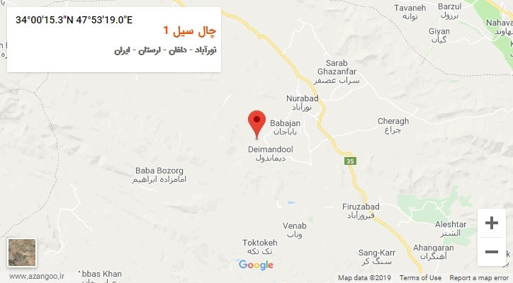 روستای چال سیل 1 بر روی نقشه