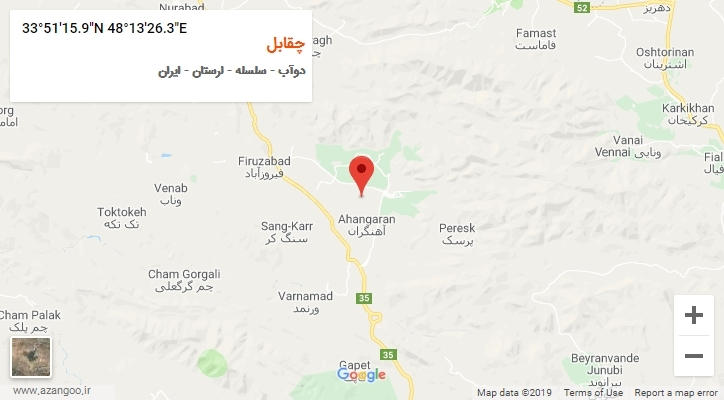روستای چقابل بر روی نقشه
