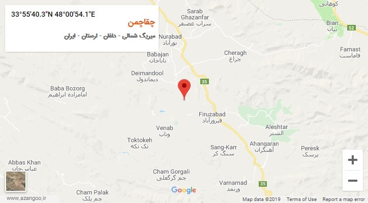 روستای چقاچمن بر روی نقشه