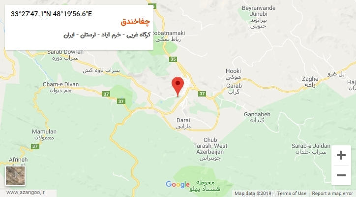 روستای چغاخندق بر روی نقشه
