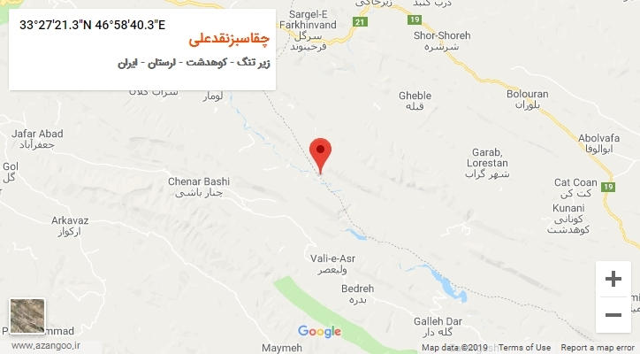 روستای چقاسبزنقدعلی بر روی نقشه