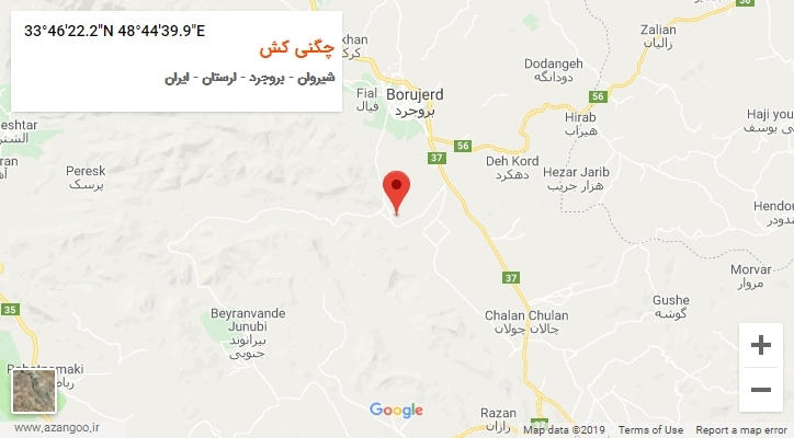 روستای چگنی کش بر روی نقشه