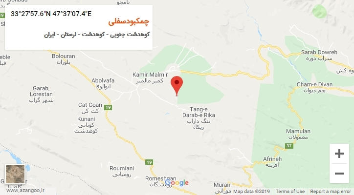 روستای چمکبودسفلی بر روی نقشه