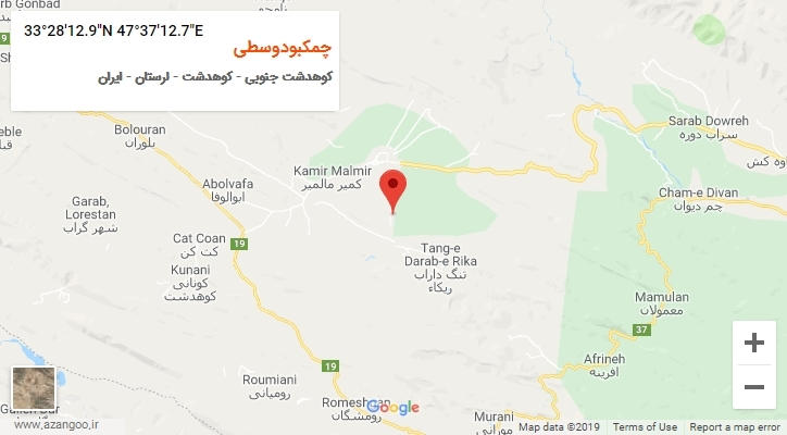 روستای چمکبودوسطی بر روی نقشه