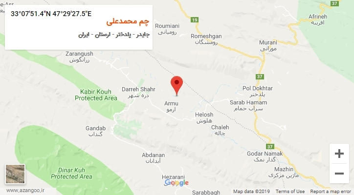 روستای چم محمدعلی بر روی نقشه