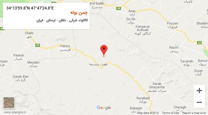روستای چمن بوله بر روی نقشه