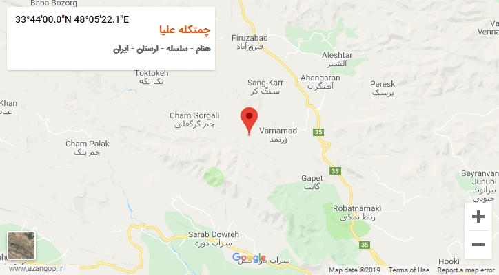 روستای چمتکله علیا بر روی نقشه