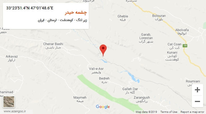 روستای چشمه حیدر بر روی نقشه