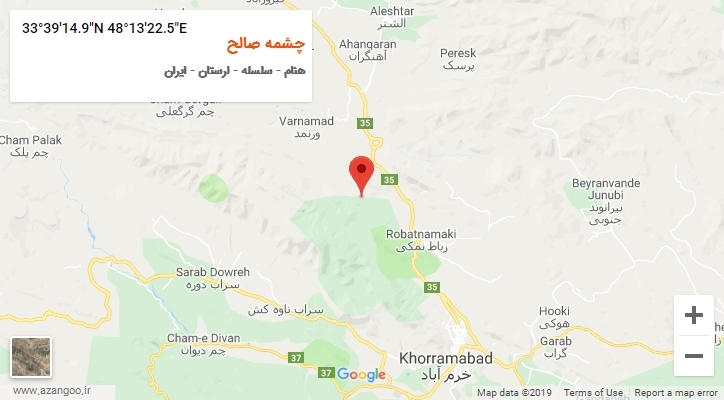 روستای چشمه صالح بر روی نقشه