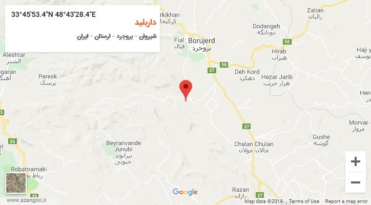 روستای داربلید بر روی نقشه