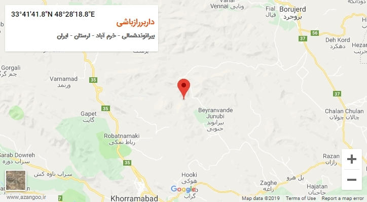 روستای داربررازباشی بر روی نقشه