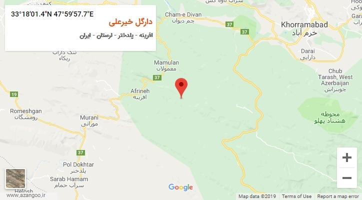 روستای دارگل خیرعلی بر روی نقشه
