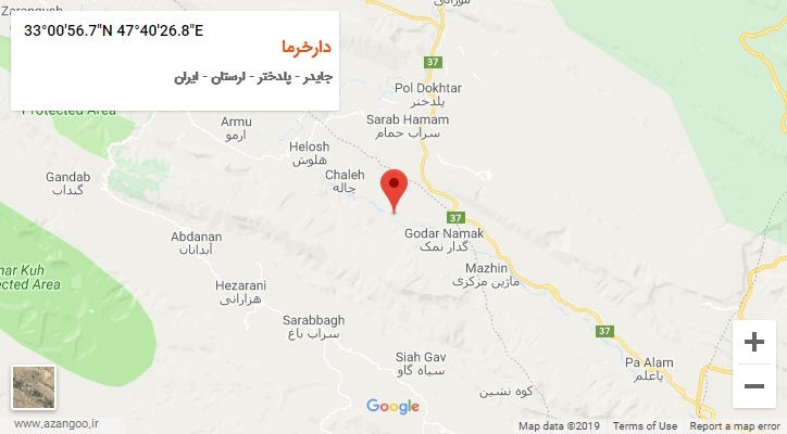 روستای دارخرما بر روی نقشه