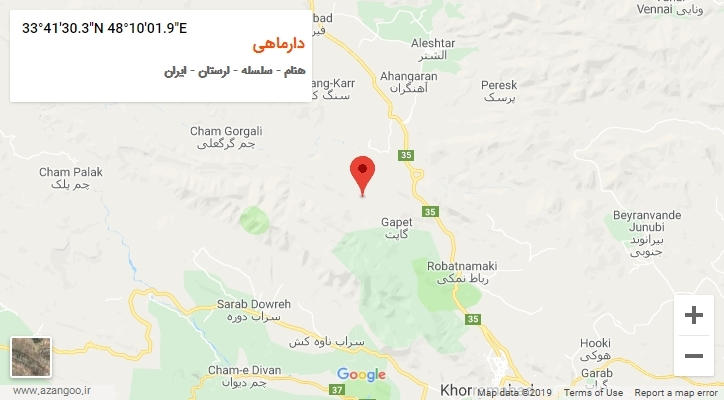 روستای دارماهی بر روی نقشه