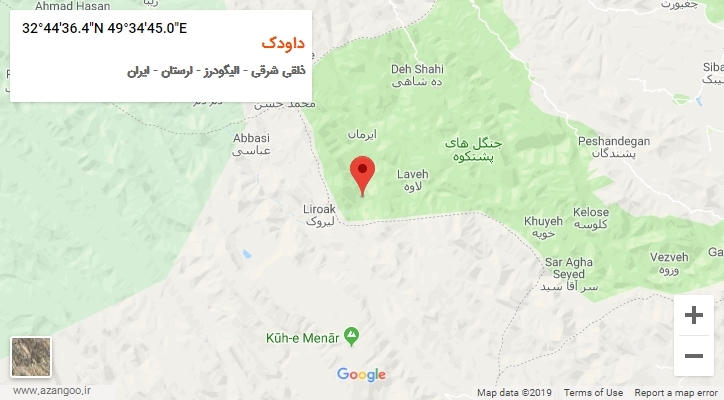 روستای داودک بر روی نقشه