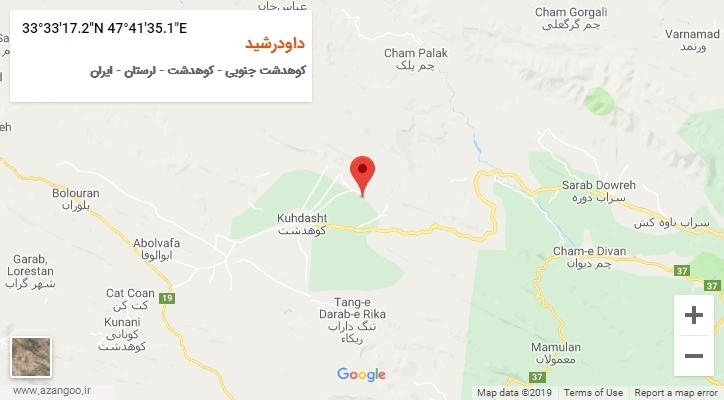 روستای داودرشید بر روی نقشه