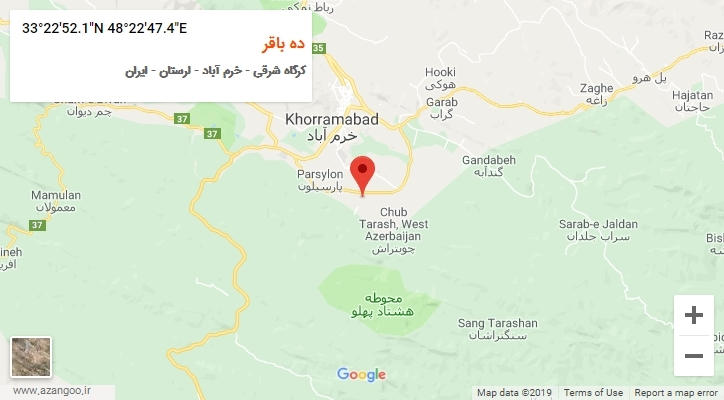 روستای ده باقر بر روی نقشه