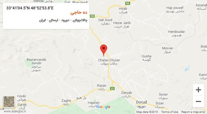 روستای ده حاجی بر روی نقشه