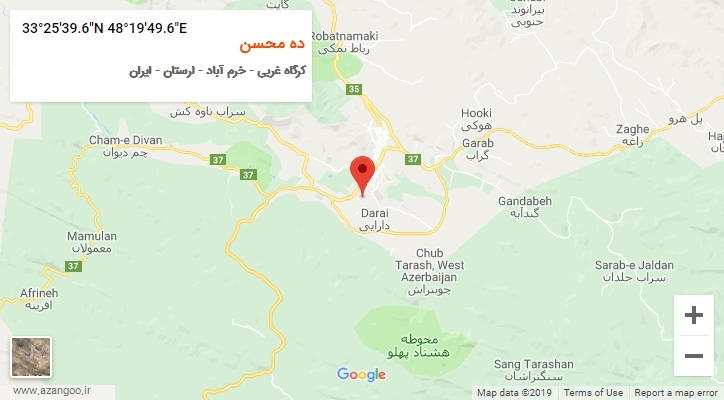 روستای ده محسن بر روی نقشه