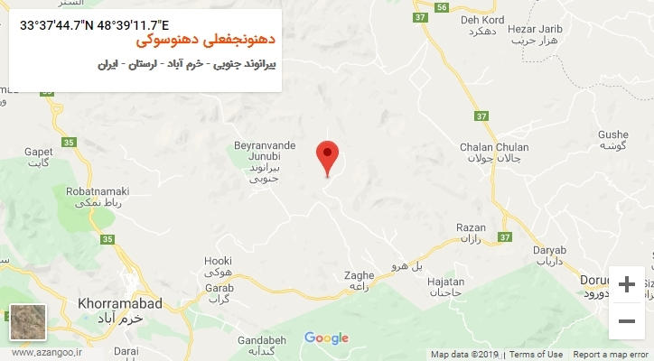 روستای دهنونجفعلی دهنوسوکی بر روی نقشه