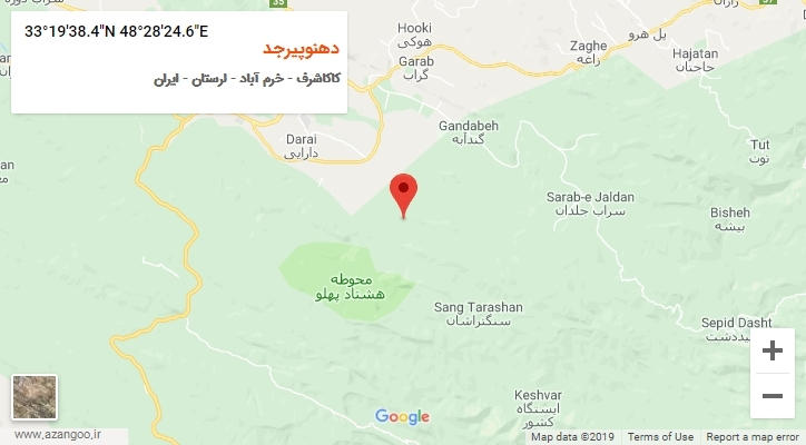 روستای دهنوپیرجد بر روی نقشه