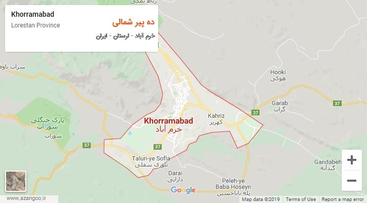 دهستان ده پیر شمالی بر روی نقشه