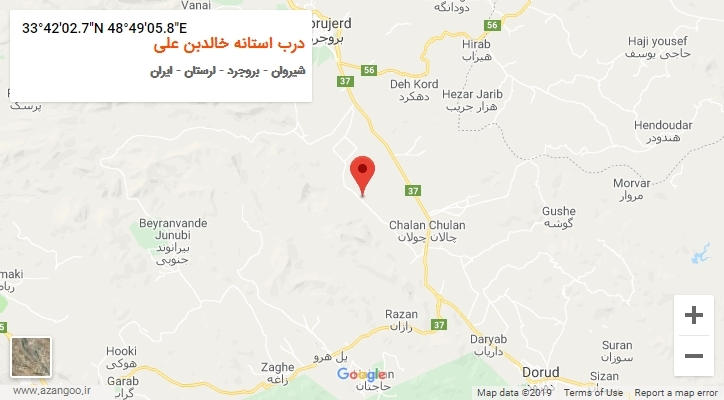 روستای درب استانه خالدبن علی بر روی نقشه