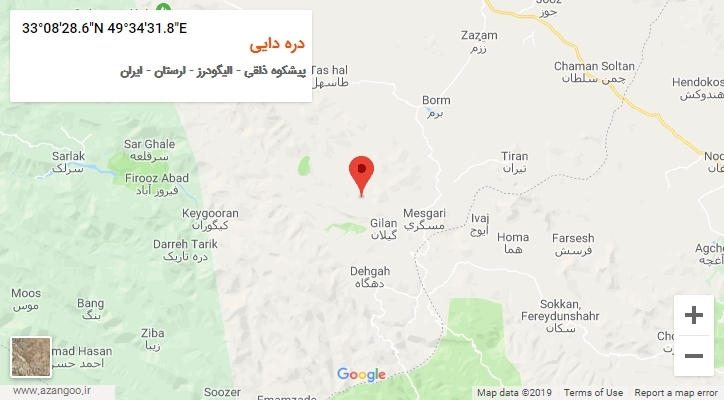روستای دره دایی بر روی نقشه