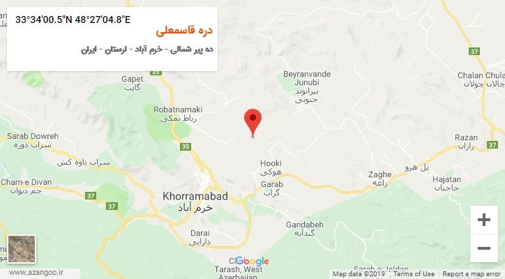 روستای دره قاسمعلی بر روی نقشه