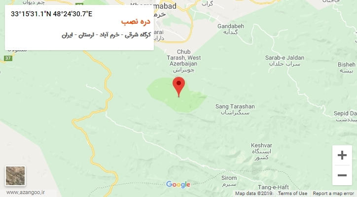 روستای دره نصب بر روی نقشه