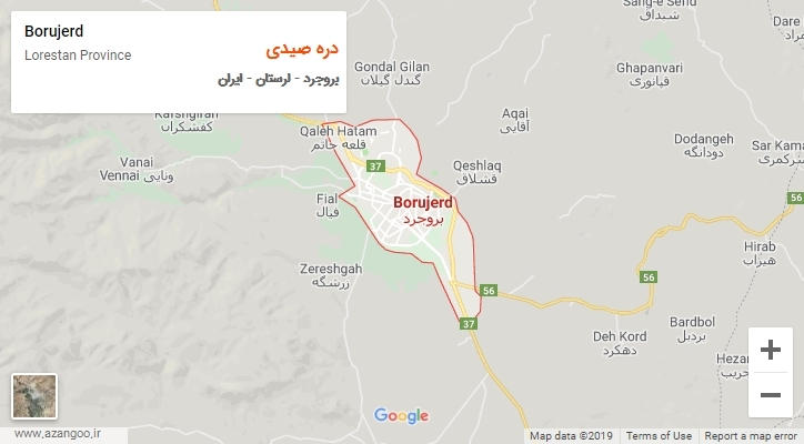 دهستان دره صیدی بر روی نقشه