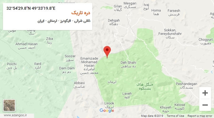 روستای دره تاریک بر روی نقشه