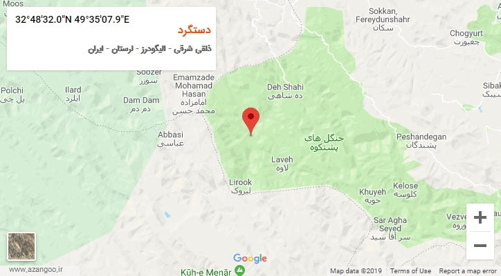 روستای دستگرد بر روی نقشه