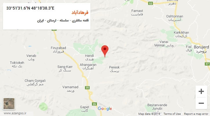 روستای فرهادآباد بر روی نقشه