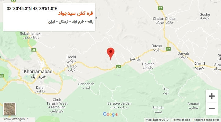 روستای فره کش سیدجواد بر روی نقشه