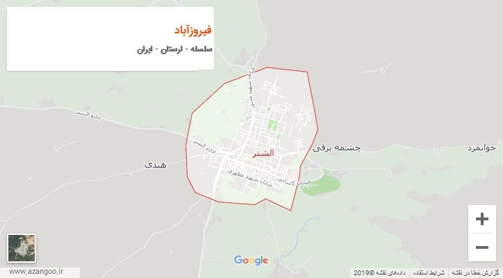 دهستان فیروزآباد بر روی نقشه