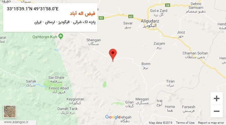 روستای فیض اله آباد بر روی نقشه