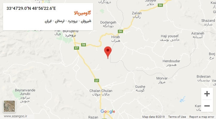 روستای گاومیربالا بر روی نقشه