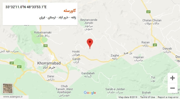روستای گاورسله بر روی نقشه