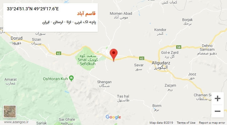 روستای قاسم آباد بر روی نقشه