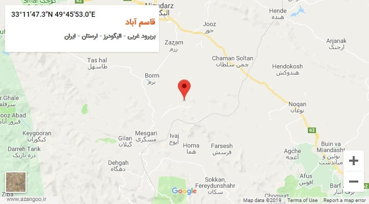 روستای قاسم آباد بر روی نقشه