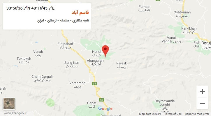روستای قاسم آباد بر روی نقشه