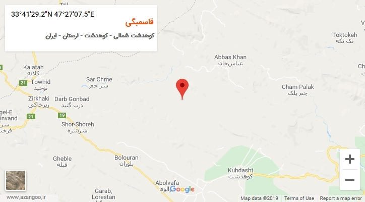 روستای قاسمبگی بر روی نقشه