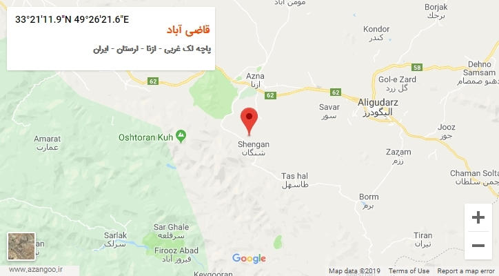روستای قاضی آباد بر روی نقشه