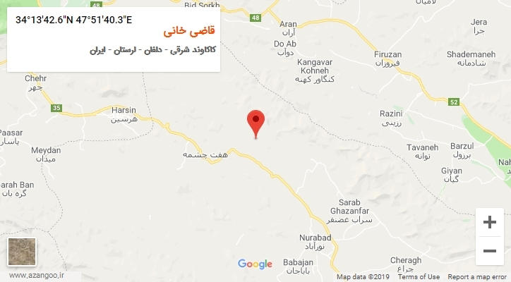 روستای قاضی خانی بر روی نقشه