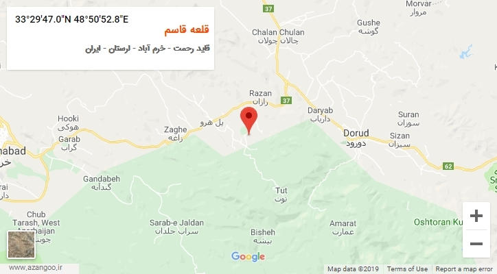روستای قلعه قاسم بر روی نقشه
