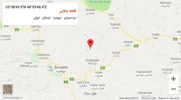 روستای قلعه جلایر بر روی نقشه