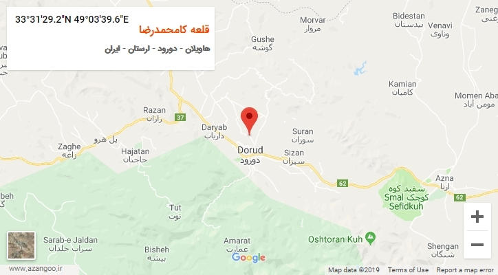 روستای قلعه کامحمدرضا بر روی نقشه