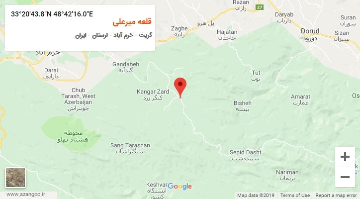 روستای قلعه میرعلی بر روی نقشه