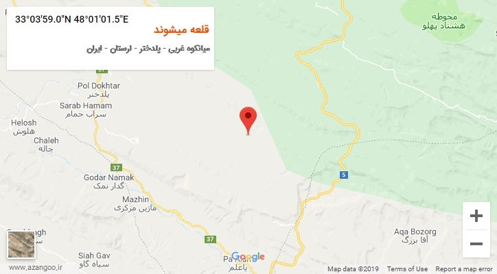 روستای قلعه میشوند بر روی نقشه